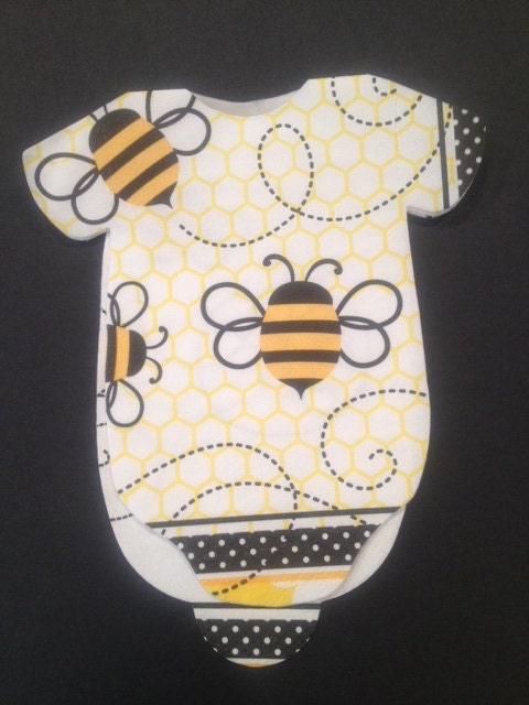 Pack of 30 Baby shower onesie napkins or decoration with little yellow and black bumble bees