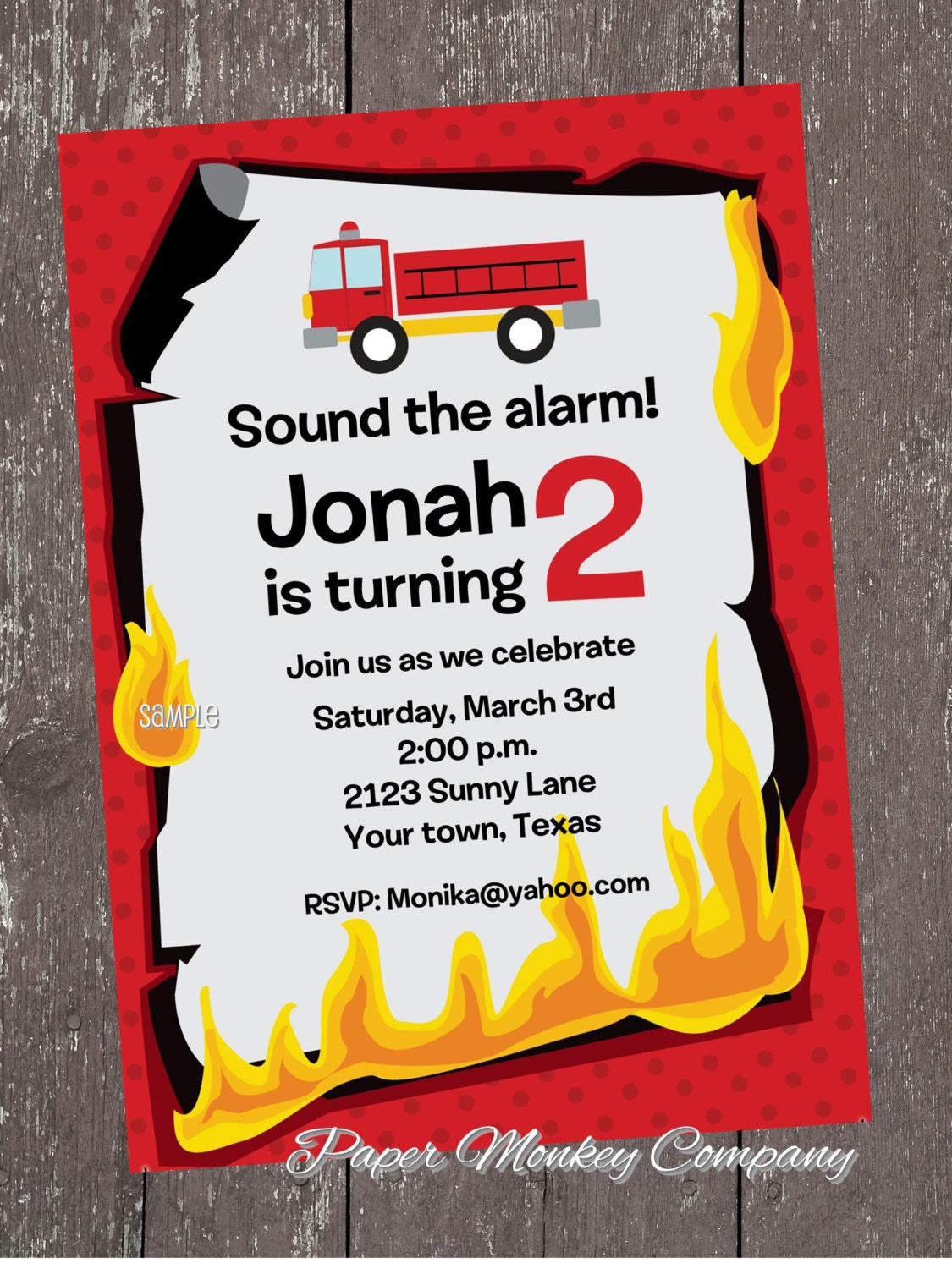 Fire Truck Birthday Invitations Il_570xn