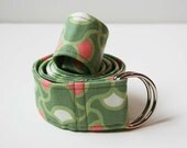 Green Adjustable Belt - Women's Cotton Belt - Small