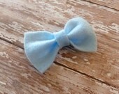 Sky Blue Felt Hair Bow