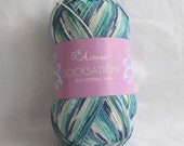5th Avenue Socksation Yarn Green-Black - 100g