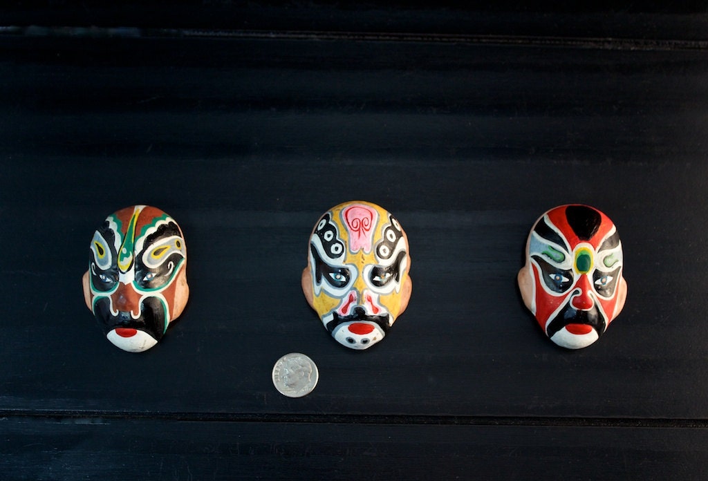 Tribal Heads - miniature - three (3) different styles