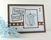 Baby boy card, Baby shower card for boy, new baby card, congratulations on your baby