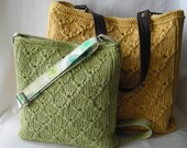 Knitted Hipster Purse - Knitting Pattern PDF - Espalier Bags - spring summer cotton handbag shoulder bag - includes lining tutorial