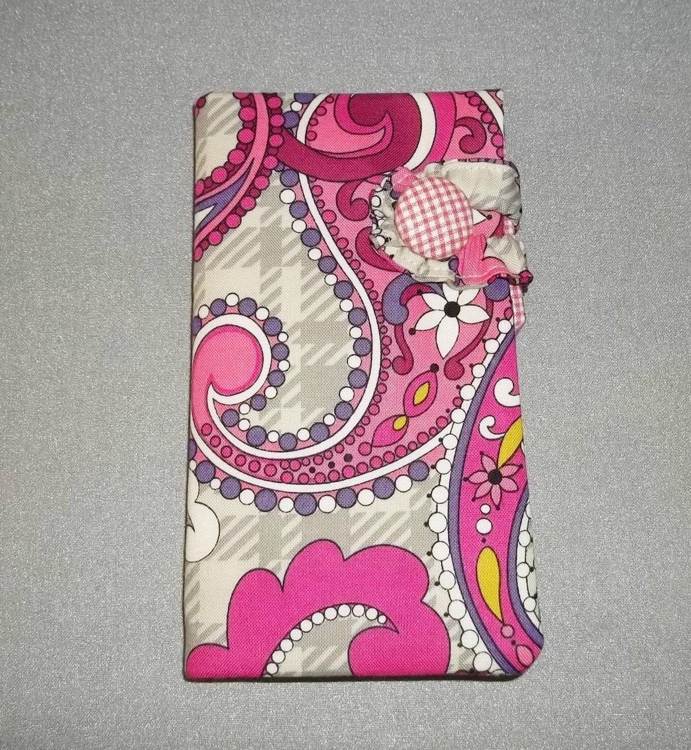 Paisley Meets Plaid Crochet Hook Case Hand Made  Great Gift for Crafters or for Travel   Crochet Knit Needle Hook Scissor Case Pouch