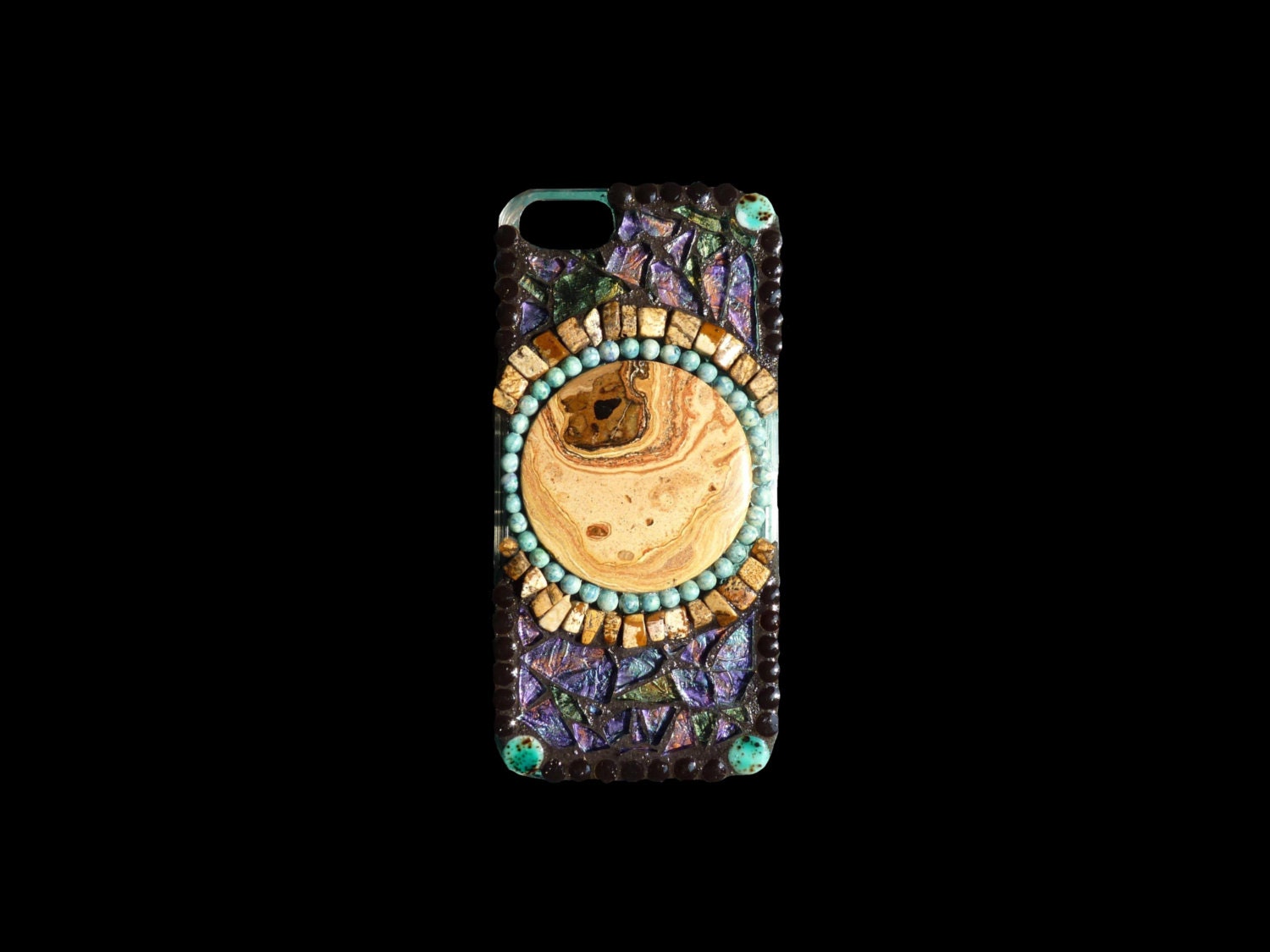 Jasper and Turquoise Iphone 5 Cell Phone Case