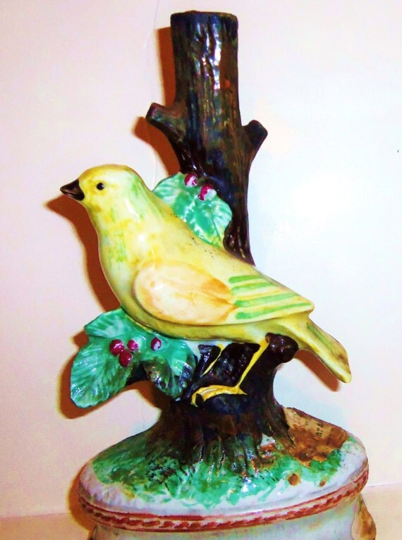 Vintage Italian Art Pottery Wine Bottle Decanter by Avaricia