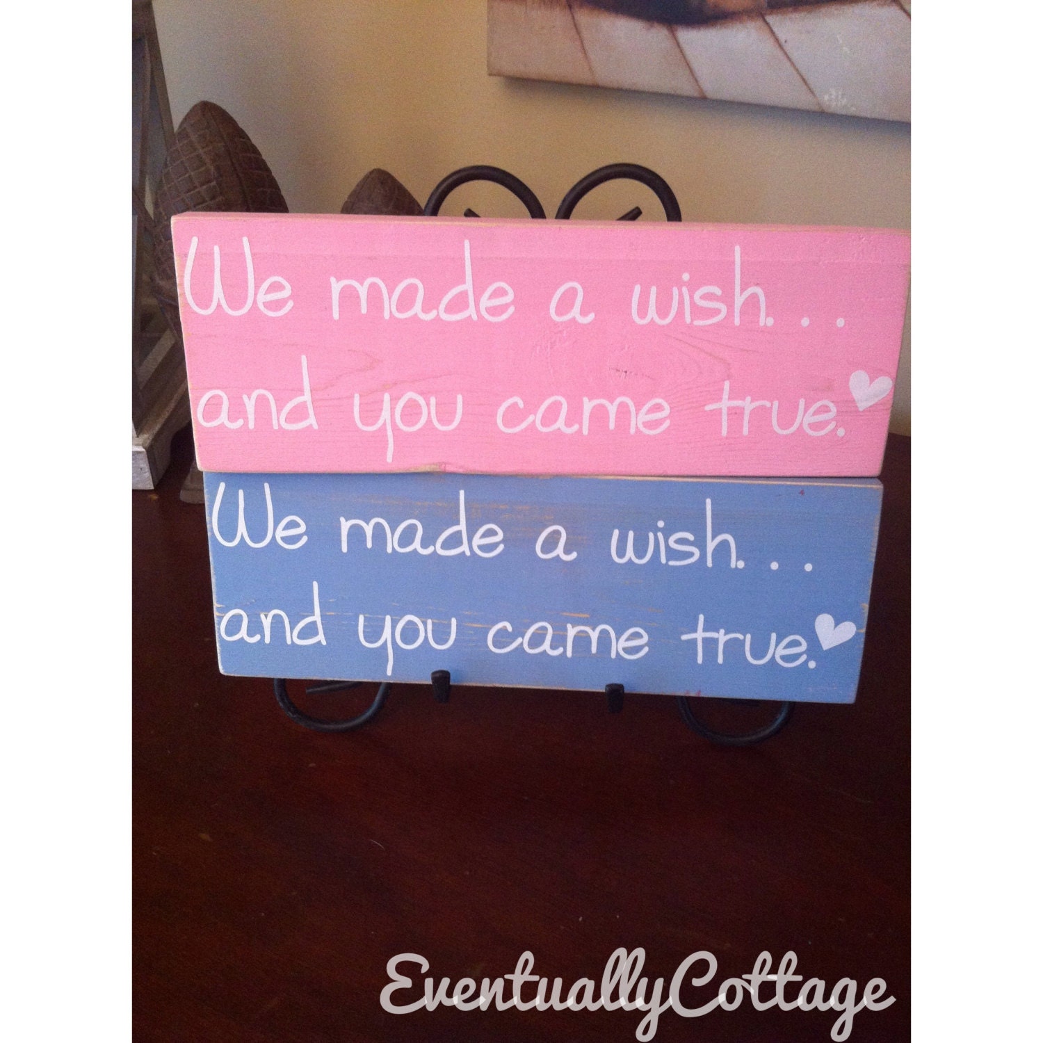 We made a wish nursery signs