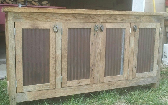 YOUR Custom Rustic Barn Wood Credenza, Sideboard Dresser, Cabinet