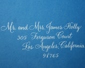 Calligraphy Invitation Envelope Addressing, Lavanderia Script Style, Dip Pen and Ink