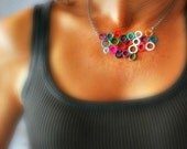 Colorful Crochet Necklace.