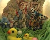 Peter Rabbit raiding Mr. Mc Gregors garden Panoramic Sugar egg