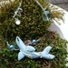 Ocean Dancer dreamy Dolphin and iridescent glass crystal orbs necklace
