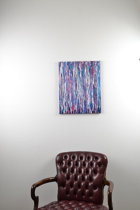 Candy Rain 16x20 drip painting