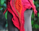 Felted Melted Autumn Fairy Leaf And Vines With Tree Roots Belt Skirt OOAK
