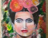 Frida Oil Mixed Media Painting
