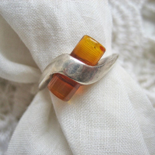 Vintage modernist sterling ring, Denmark, 1970s
