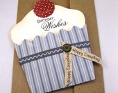 Cupcake Shaped Greeting Card Happy Birthday QueenBeeInspirations