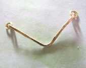 Shop Sale.. CHEVRON Pendant Charm Bar Link, 14k Gold Filled, 1 pc, 40x16.5 mm, LARGE, skinny geometric triangle layering minimal jewelry jja