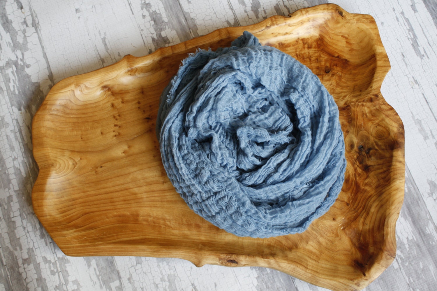Dusk Blue Cheesecloth Newborn Baby Wrap Photography Props (SwaDDLinG and HAnGinG VideOs) Newborn Hammock Sling, Baby Boy - 6 Ft Long
