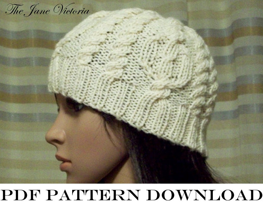 Cabled Armwarmers and Cap Knitting PATTERN, Indis Elendil, PDF DOWNLOAD