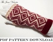 Fingerless Gloves Knitting PATTERN, Tári Tasartir, PDF DOWNLOAD