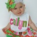 Personalized Bib Appliqued in your choice of colors for baby by Tried and True Designs on Etsy