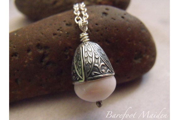 Pink Opal Rivendell Necklace / Peruvian Opal, Art Nouveau Inspired, Fantasy Jewelry, Bridal Necklace