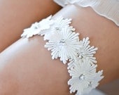 CLAUDIA wedding garter, art deco bridal garter, lace wedding garter