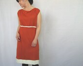 20% OFF Womens Spring Dress in Pumpkin and Cream