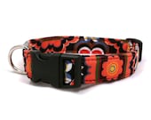Flower power adjustable dog collar