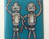Double Robot Light Switch Plate