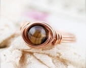 Attunement - Botswana agate wrapped ring (SR)