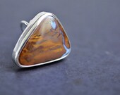 Fracture...boulder opal ring in sterling silver, size 7-7.5