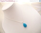 ON SALE Blue Teardrop Necklace