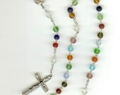 Handmade Multi-Colored Glass Bead Rosary