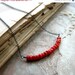 SALE 20% off Coral necklace, sterling silver, red Italian coral beads, delicious and minimal - The Reef