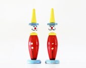 Clowning Around - Vintage Wooden Ring Toss Game - Circus - Party - Birthday - Kids - Red - Summer - Clowns