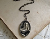 Vintage Lace Necklace Jewelry Black and White
