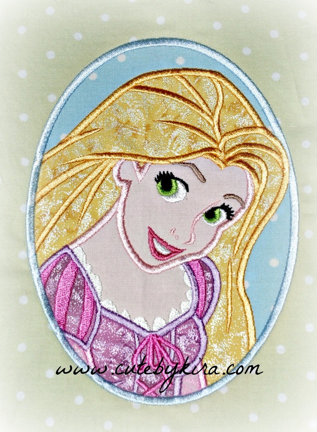 Rapunzel Princess Applique Embroidery Design
