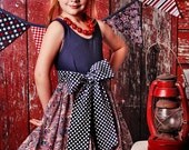 PATRIOTS PAISLEY tank dress from the Yankee Doodle Sweetheart collection sizes 4T to girls 14/16