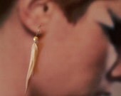 White Feather Earrings