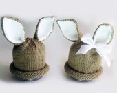 Adult Easter Bunny Hat, Photo Prop, Peter Rabbit Cottontail, Custom Size, Male Female