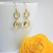 Gold Bridesmaid Earrings - Lemon Yellow Earrings - Boho Chic Earrigns - Colorblock Earrings - Gift - Avant Garde Earrings