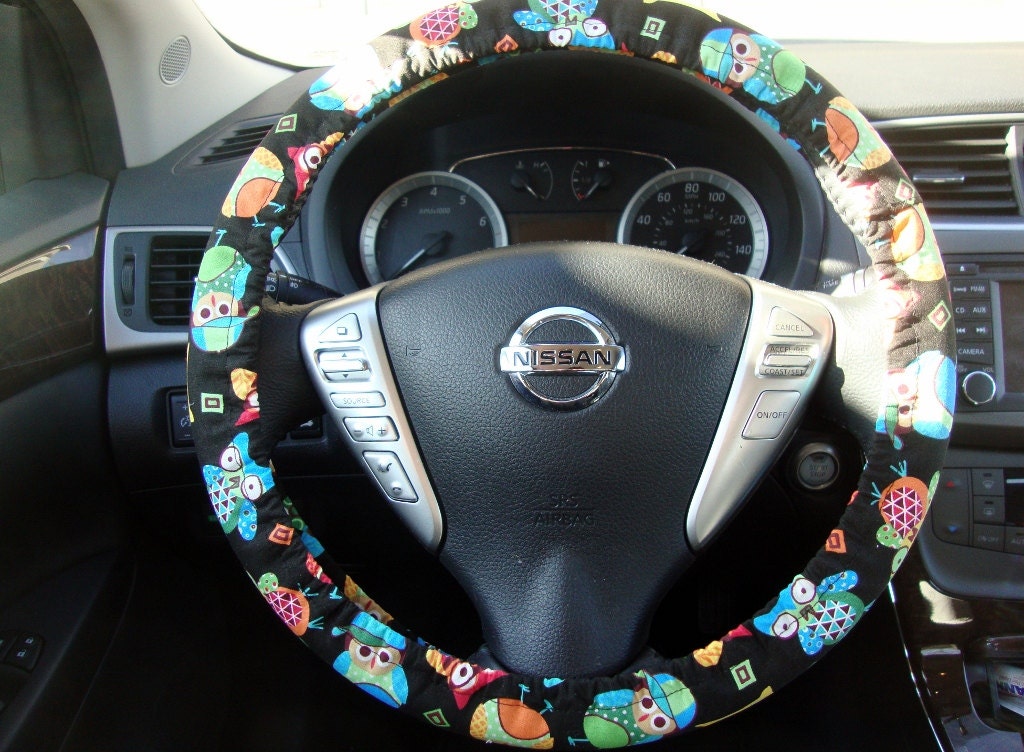 Steering Wheel Cover Nerdy Owls 2
