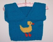 Vest with little chick for boy or girl