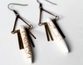 White Magnesite Fringe Earrings