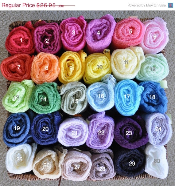 MEMORIAL DAY SALE Newborn Wrap - Photography - Baby Boy or Baby Girl - Cheesecloth Wrap - Maternity Photo Wrap - Photography Prop - 3-Pack