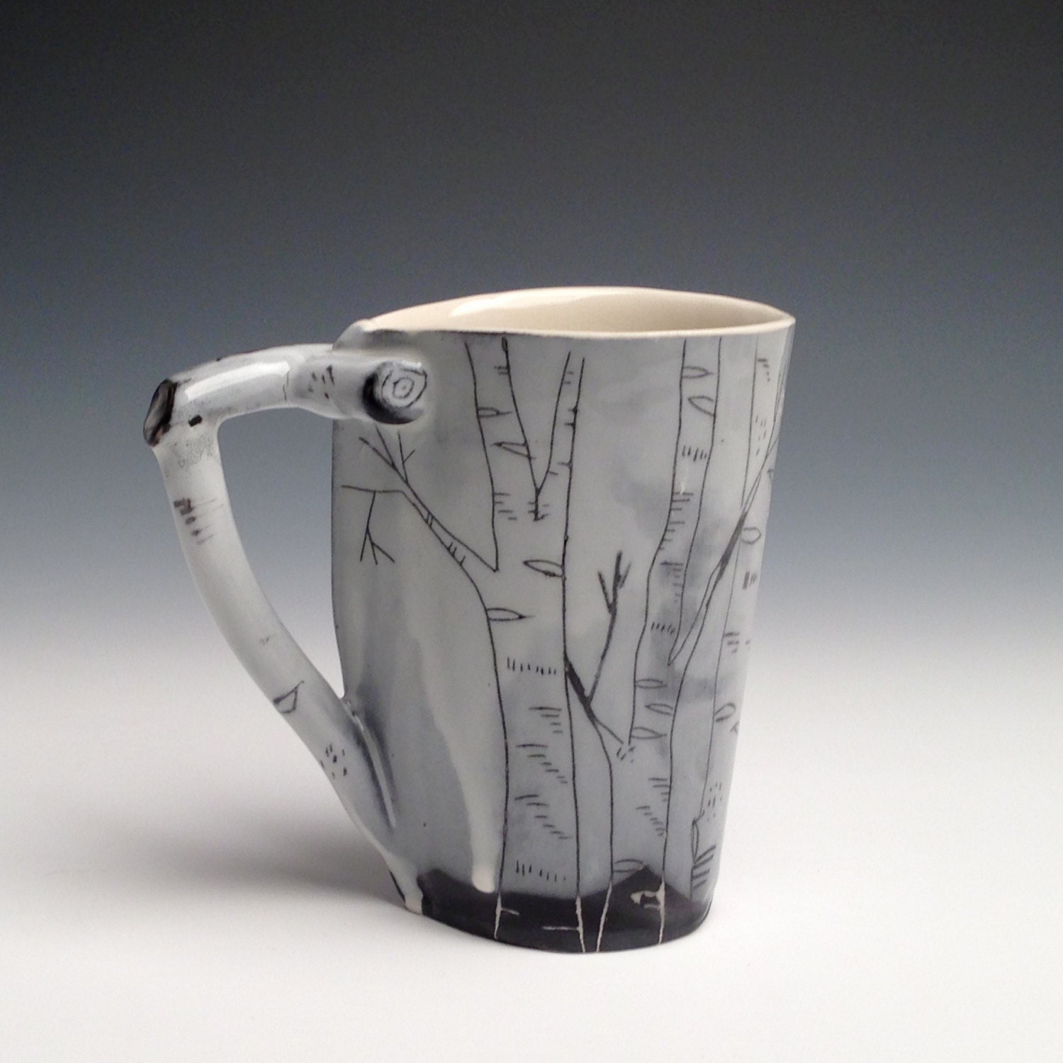 White Birch Leaf Shaped Cup