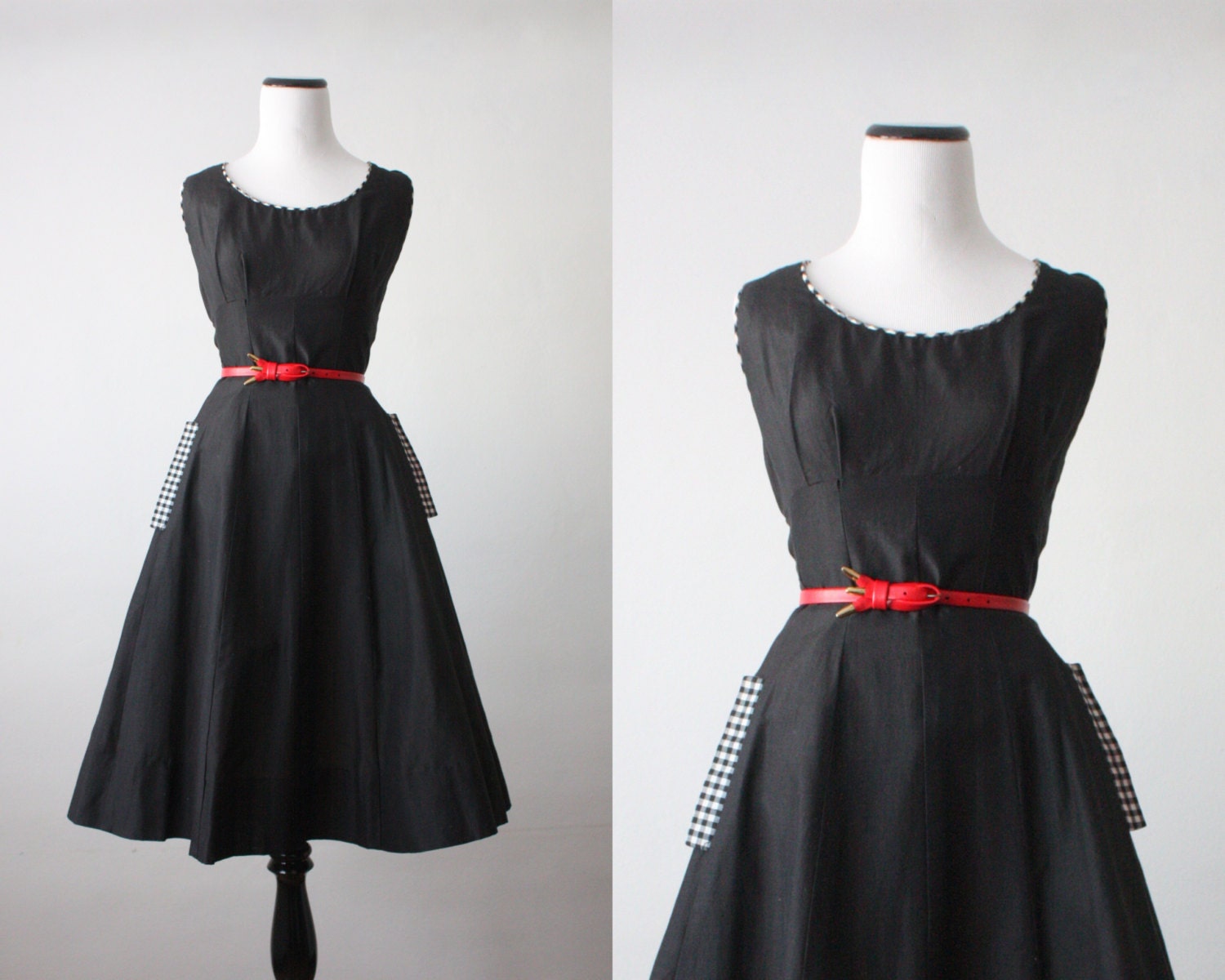 1950s dress - black 50s dress
